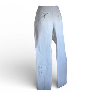 JAMIE SADOCK White Golf Pants with Zipper Detail. Size 6. Fore!